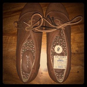 Brown lace up shoes